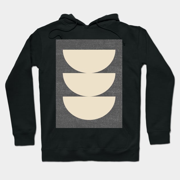 Half Circle 3 - Gray 2 Hoodie by moonlightprint